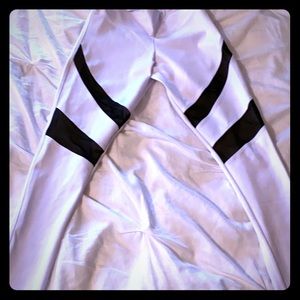 White mesh cut out leggings! By J fitness wear!